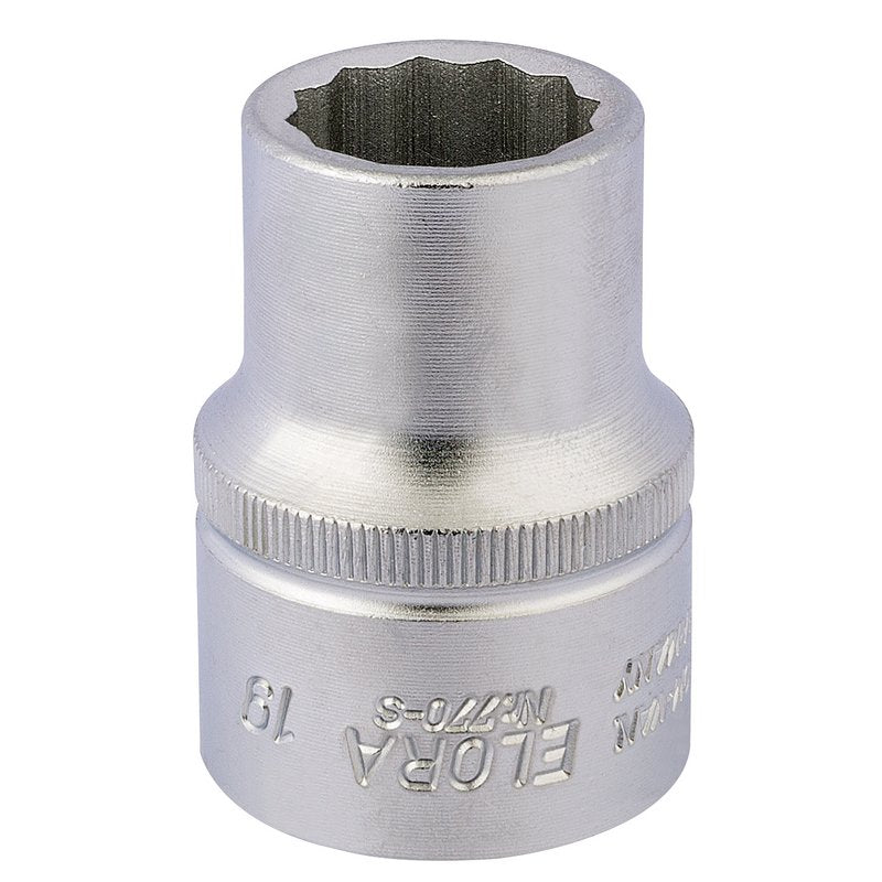 Elora 19mm 3/4"D Bi-Hexagon Socket Standard Length Chrome Plated 00682