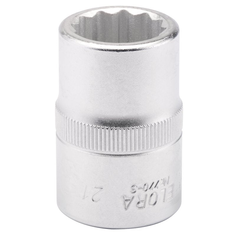 Elora 21mm 3/4"D Bi-Hexagon Socket Standard Length Chrome Plated 00690