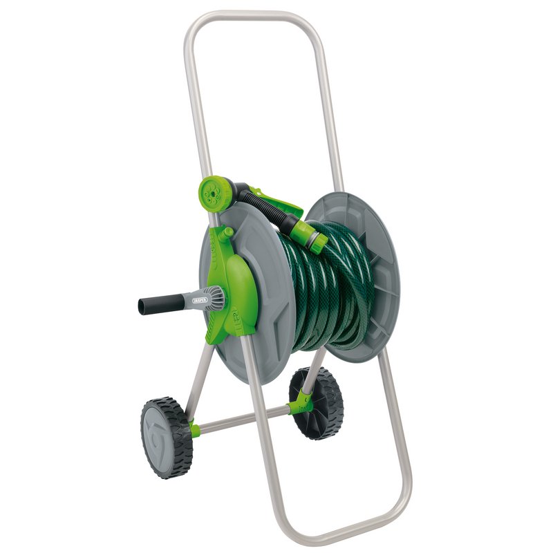 Draper Garden Hose Trolley Kit 15m Of 12mm Bore Hose And Fittings 01024