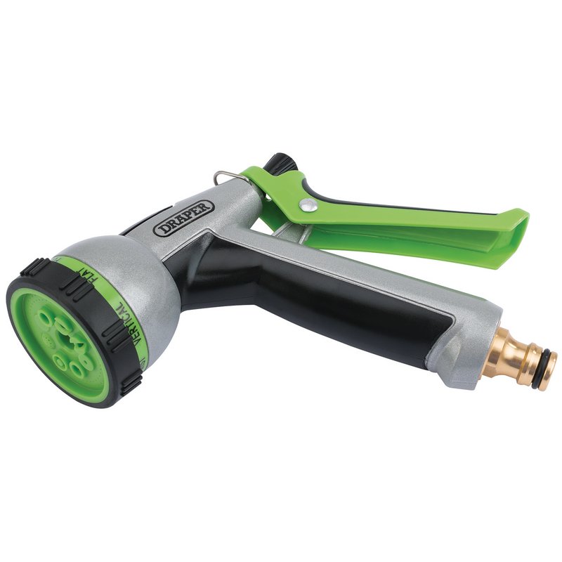 Draper 8 Pattern Garden Watering Spray Gun Lockable Trigger 01068