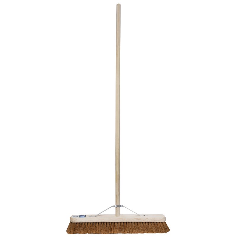 Draper Soft Coco Platform Broom 600mm Support Bracket And Wooden Handle 01088