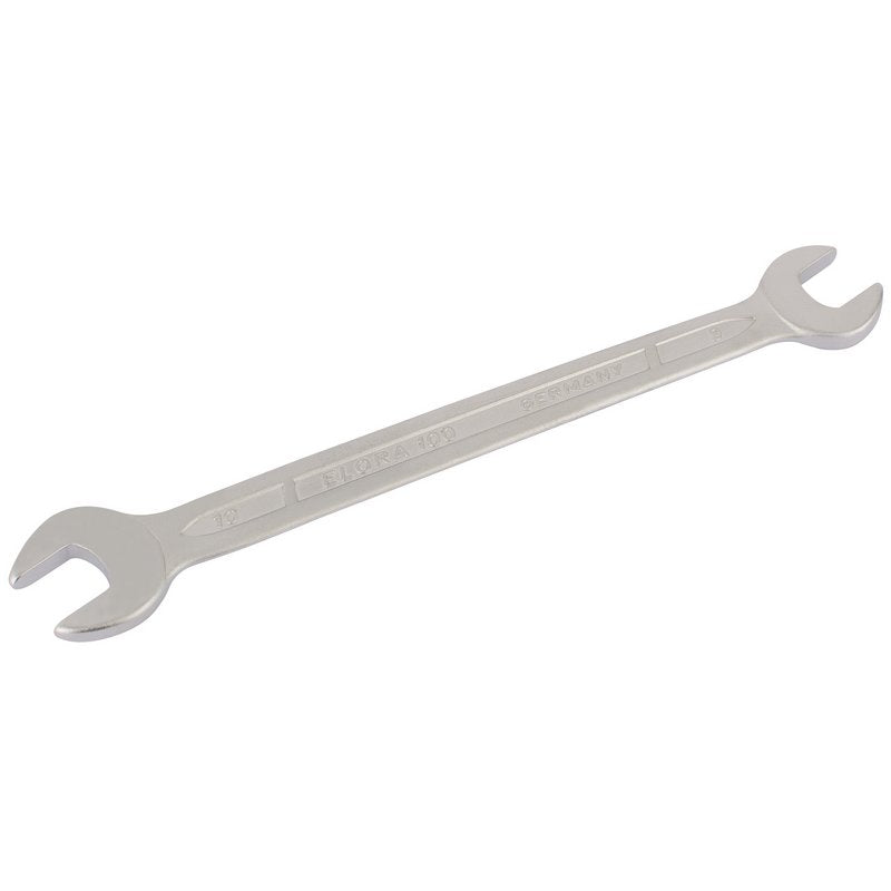 Elora Long Metric Double Open End Spanner 9 x 10mm Chrome Plated 01854