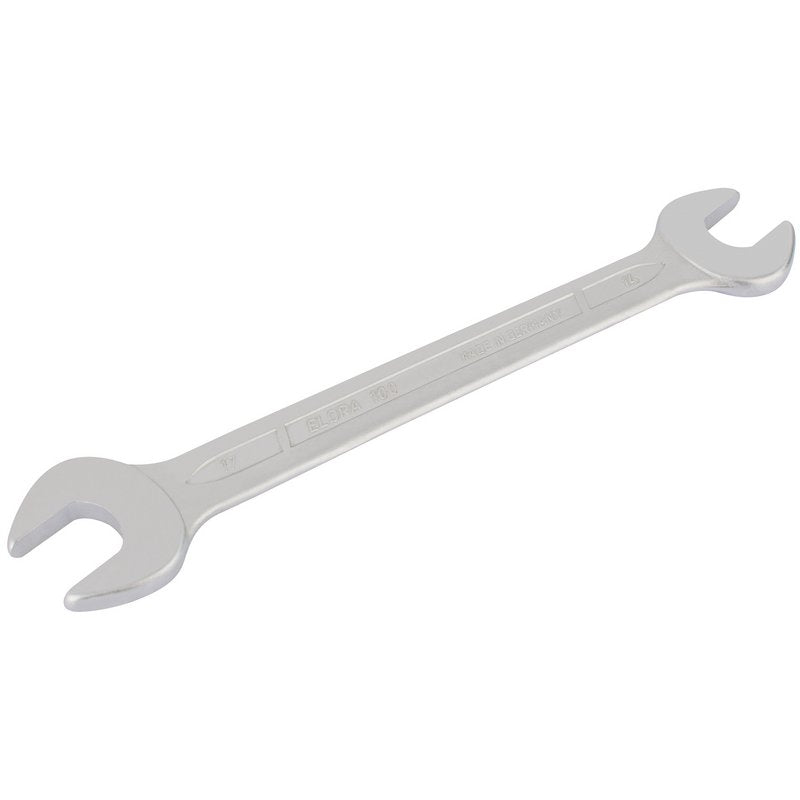 Elora Long Metric Double Open End Spanner 14 x 17mm Chrome Plated 01945