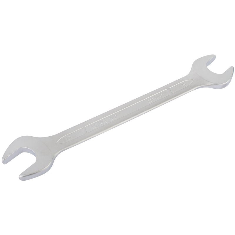 Elora Long Metric Double Open End Spanner 18 x 19mm Chrome Plated 01979