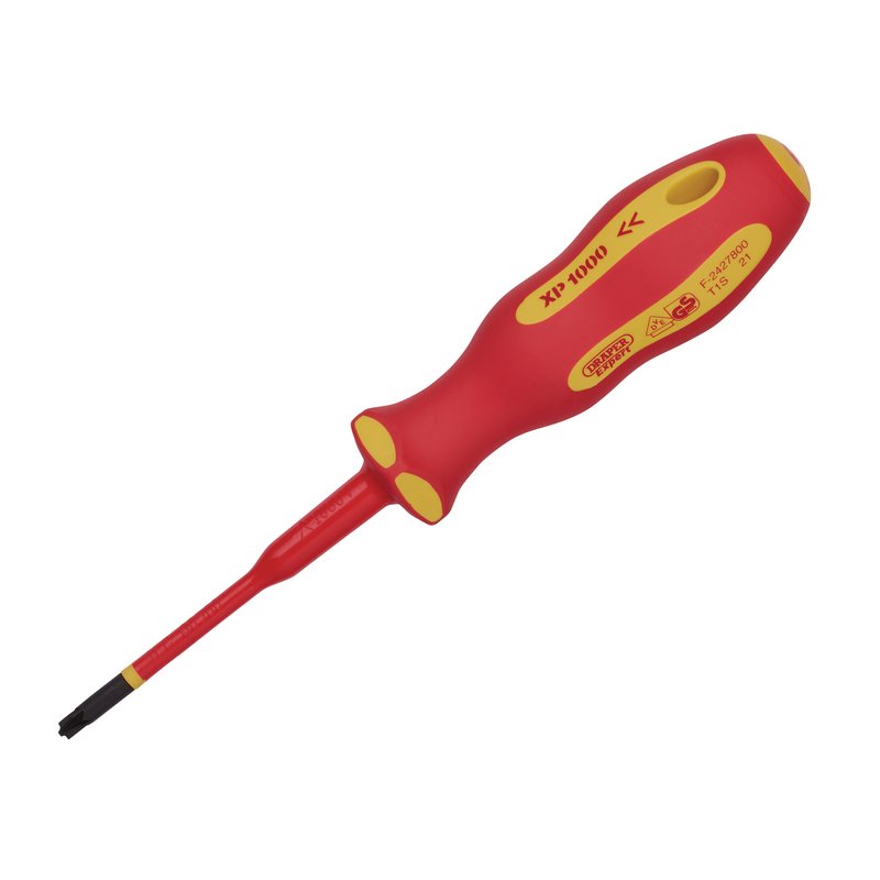 Draper XP1000 VDE Slimline PZ/SL Type Screwdriver No.1 x 80mm 02254