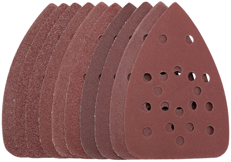 Draper Hook & Loop Tri Base Sander Sheets 140 x 140 x 93mm 400 Grit 10 Pk 02921