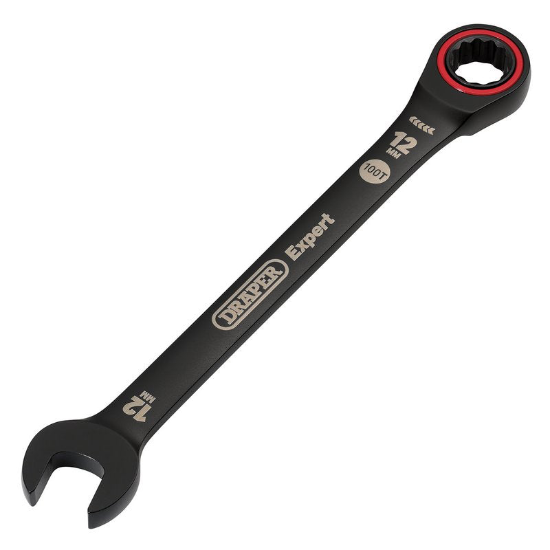 Draper Expert 12mm HI-TORQ Metric Ratchet Combination Spanner Black 03883