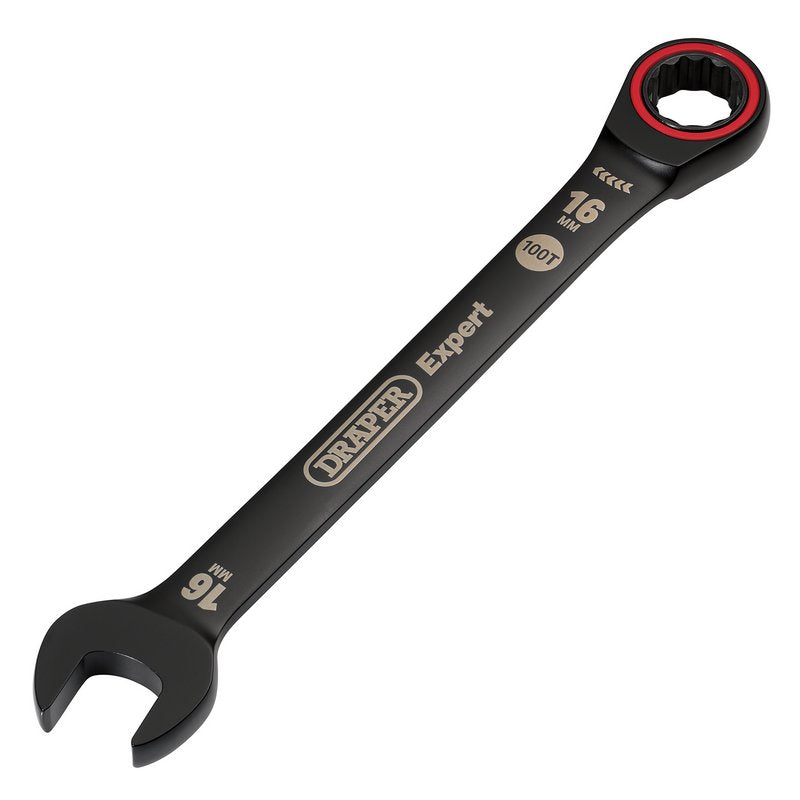 Draper Expert 16mm HI-TORQ Metric Ratchet Combination Spanner Black 03889