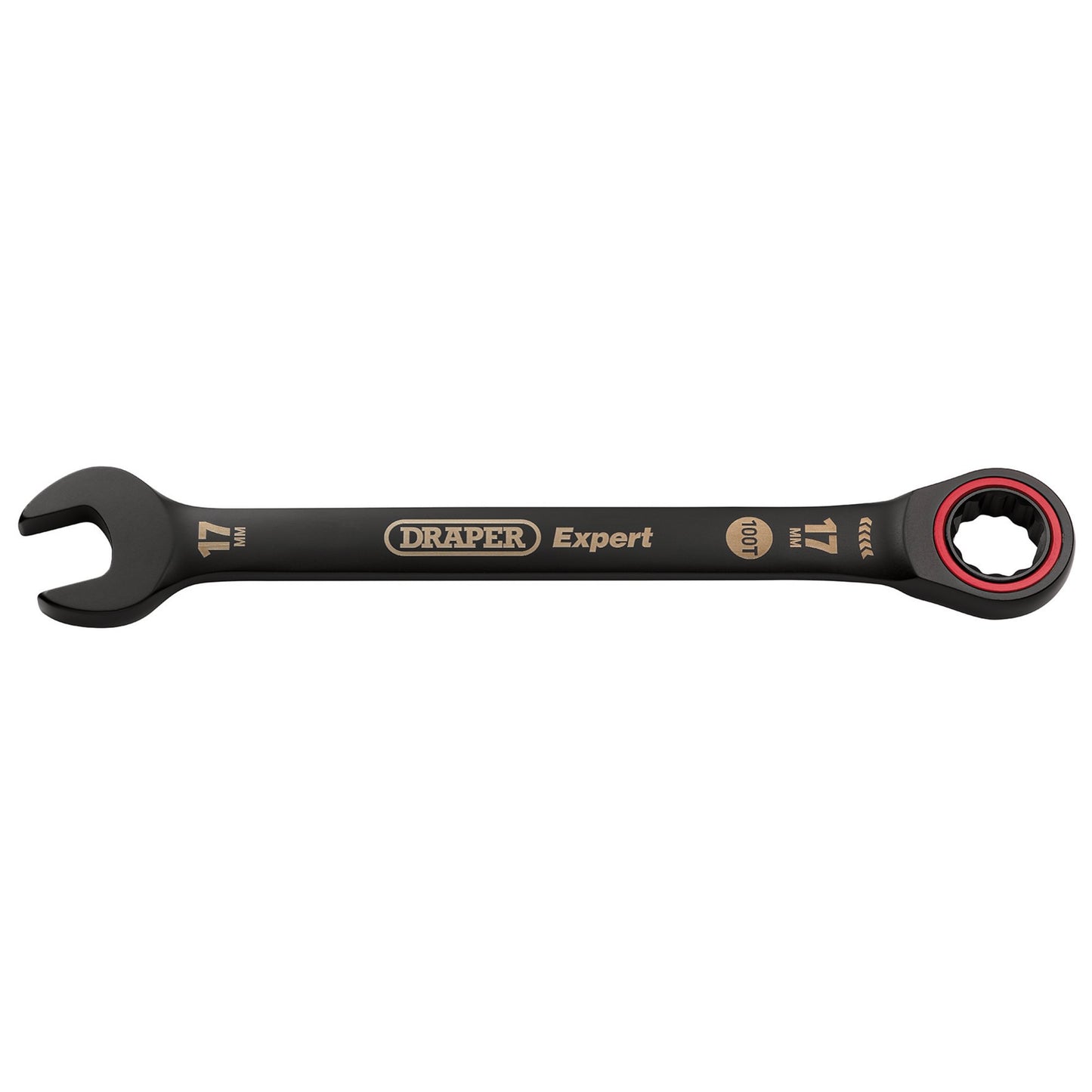 Draper Expert 17mm HI-TORQ Metric Ratchet Combination Spanner Black 03890
