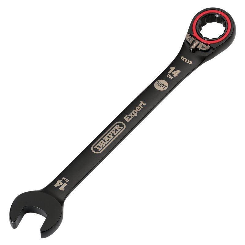 Draper Expert Metric Reversible Ratchet Combination Spanner 14mm Black 03904