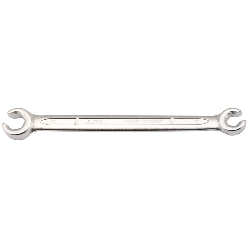 Elora 8 x 10mm Metric Flare Nut Spanner Chrome Plated Jaws Set At 15 Deg 04486
