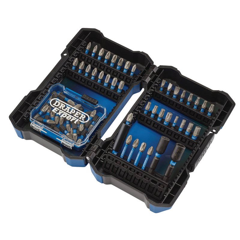 Draper Expert Impact Screwdriver Bit Set 1/4" Hex 65 Piece Mixed 04932