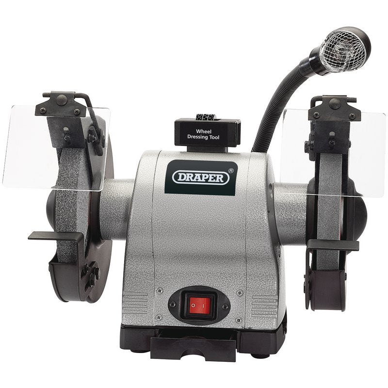 Draper Heavy Duty Bench Grinder with Worklight 200mm 550W 230V 05097