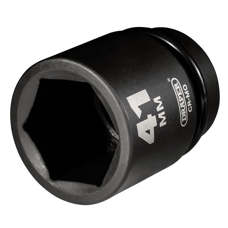 Draper 1"D 41mm HI-TORQ Impact Socket Standard Length 6 Point 05121