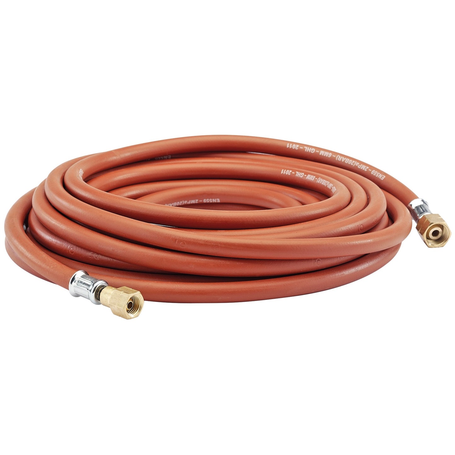 Draper Acetylene Hose 10m x 6mm Swivel Nut Connectors At Either End 05515
