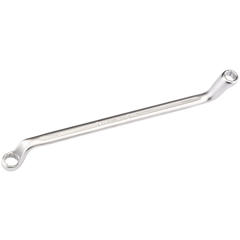 Elora 5/16 x 3/8" Deep Crank Imperial Ring Spanner Offset at 45° bi-hex 05674