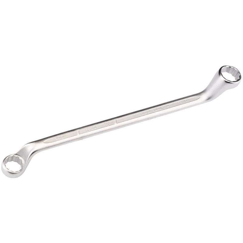 Elora 9/16 x 5/8" Deep Crank Imperial Ring Spanner Offset at 45° bi-hex 05715