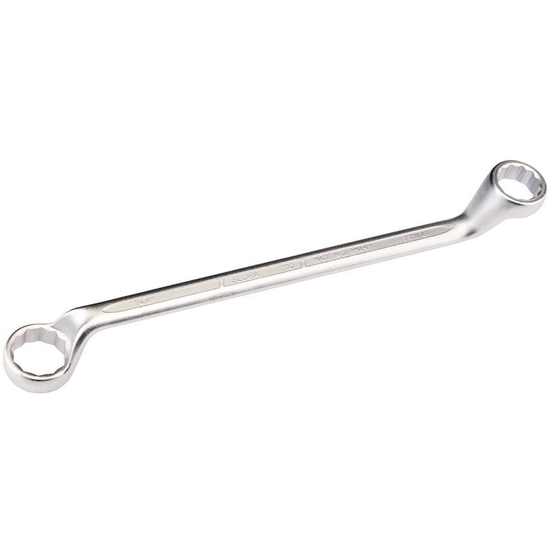 Elora 1.1/16 x 1.1/4" Deep Crank Imperial Ring Spanner Offset at 45° bihex 05880