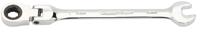 Expert 8mm Draper Expert Hi-Torq® Metric Flexible Head Ratcheting Combination Spanner