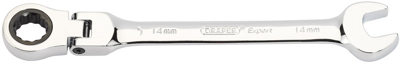 Expert 14mm Draper Expert Hi-Torq® Metric Flexible Head Ratcheting Combination Spanner