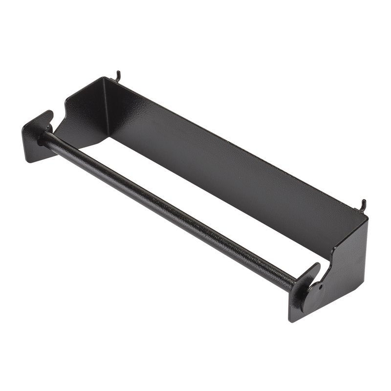 BUNKER Black Paper Towel Roll Holder Attaches To Pegboard W 340 x H 76mm 07433