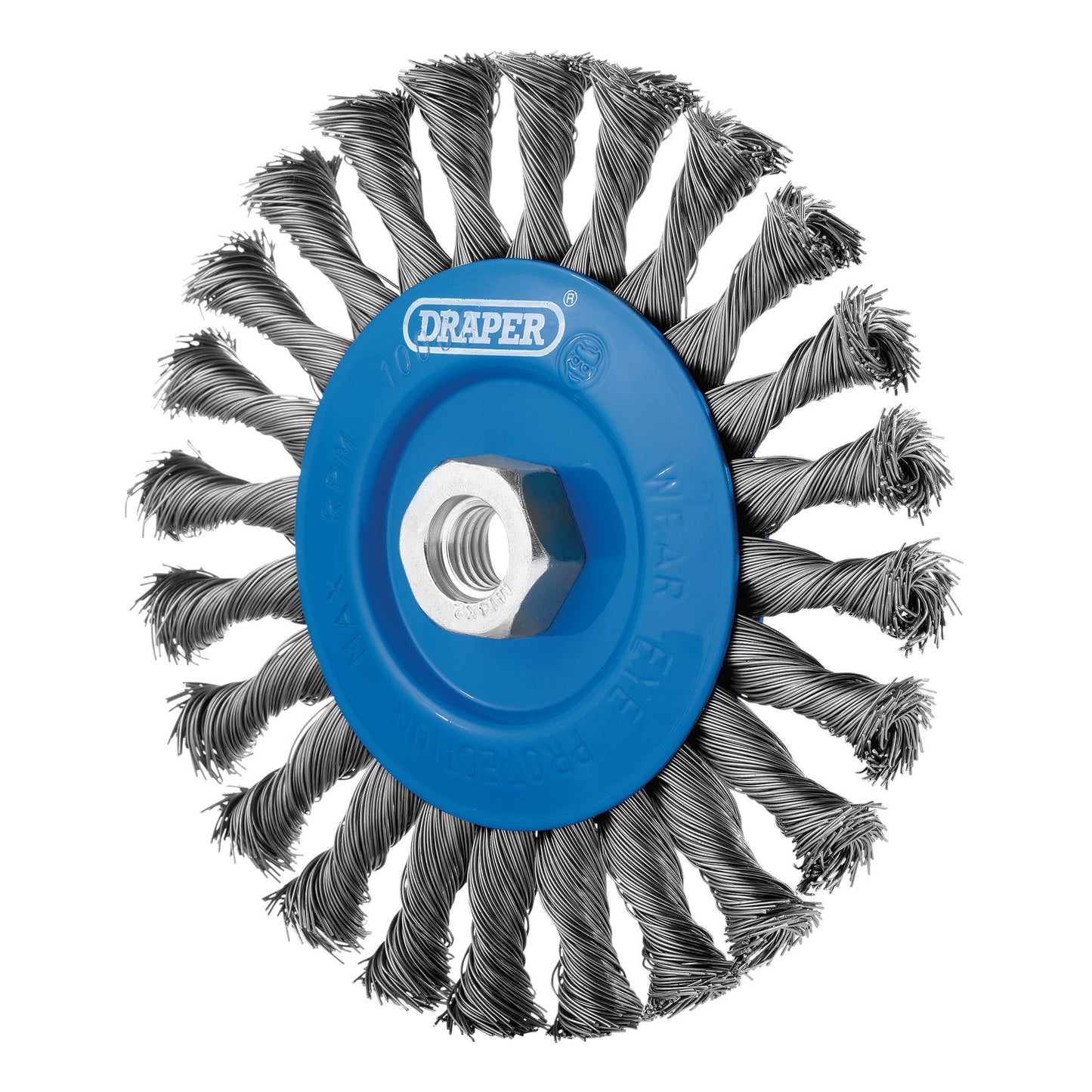 Draper Steel Twist-Knot Flat Wire Wheel Brush 150mm M14 - 08059