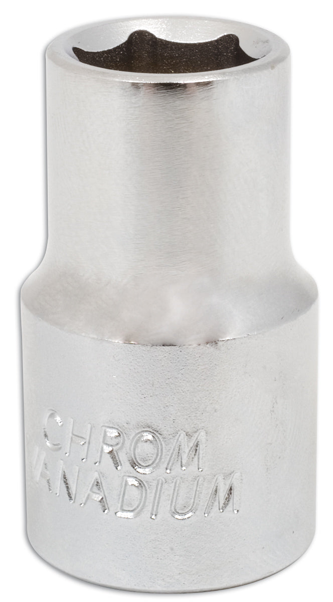 Laser Tools 12mm Standard Length Chrome Socket 1/2"D Single Hex 6pt 0808