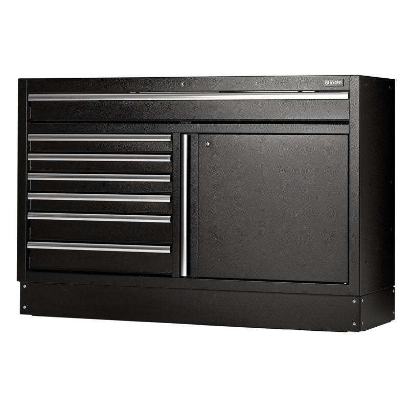 BUNKER Modular Floor Cabinet 7 Drawer 1360mm Steel With Integral Lock 08437