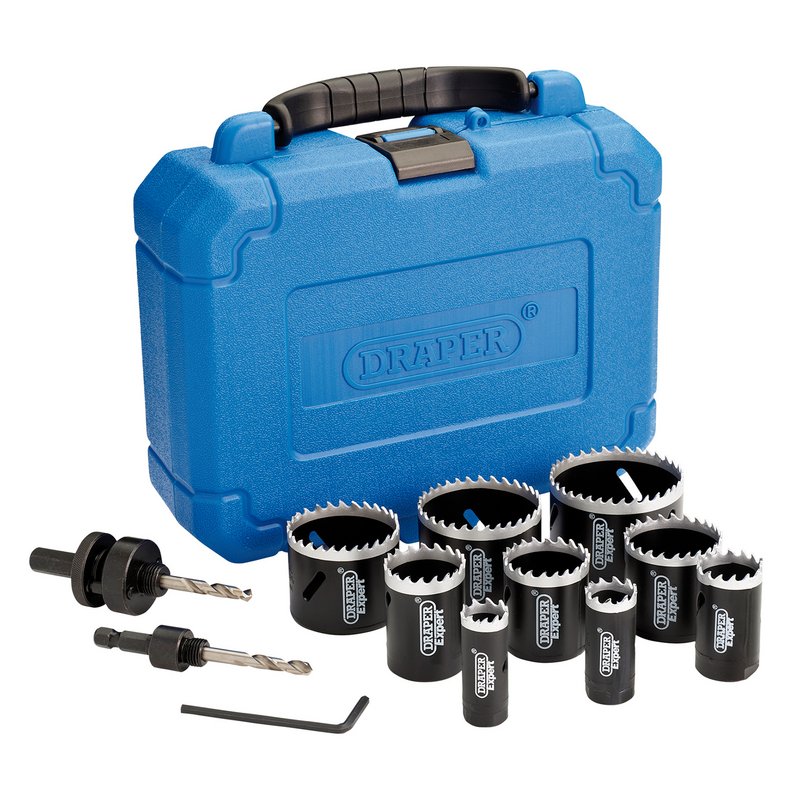 Draper Expert Hole Saw Set Cobalt 12 Piece Variable Pitch Universal 08564
