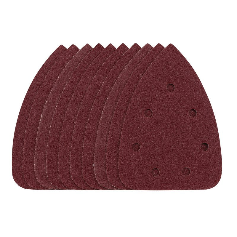 Draper Detail Sanding Sheets with Hook and Loop 140mm 80 Grit 10 Pack 08617
