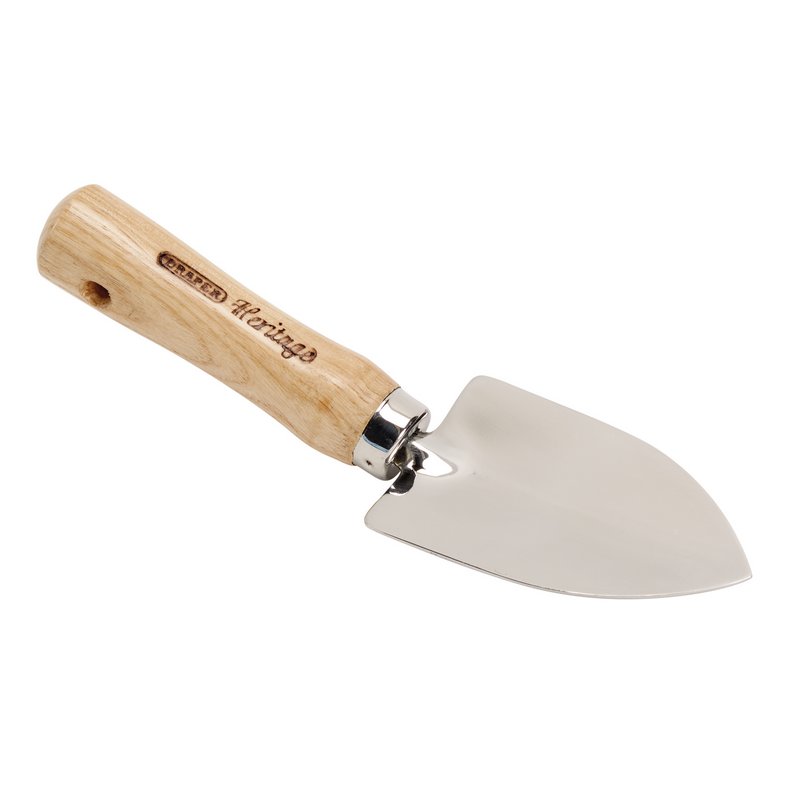 Draper Heritage Junior Stainless Steel Hand Trowel Solid Ash Handle 08976