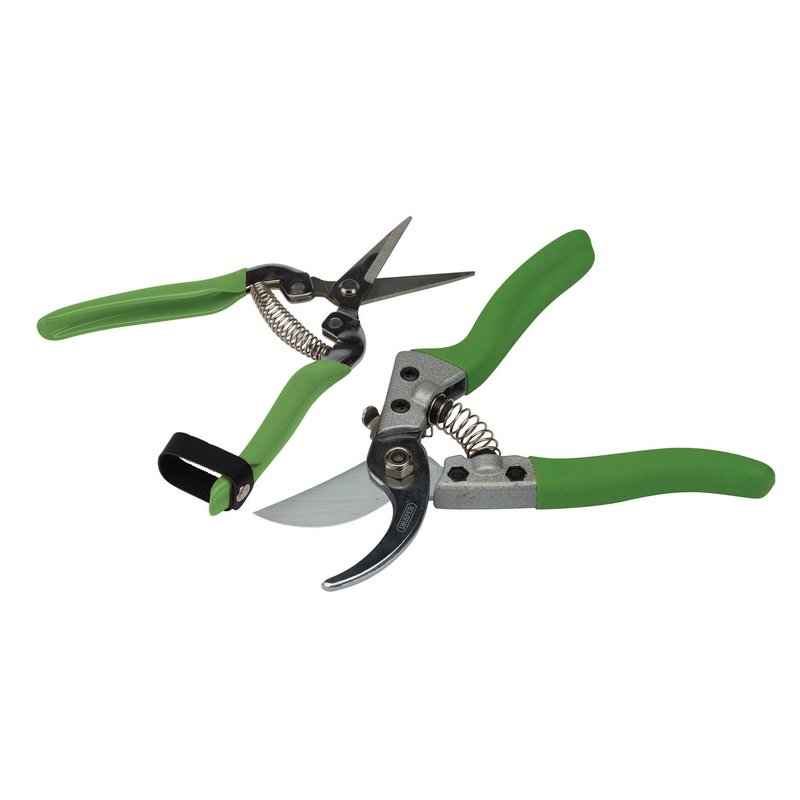 Draper Bypass Pruner and Flower Shear Set 2 Piece Non Slip Soft Grip 08987