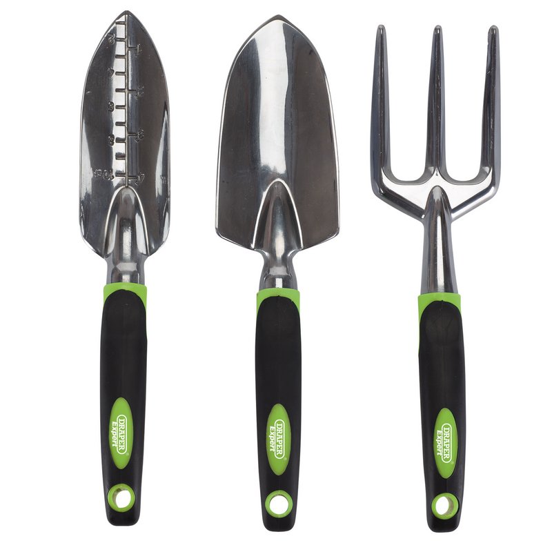 Draper Expert Aluminium Hand Fork and Trowel Set 3 Piece 08992