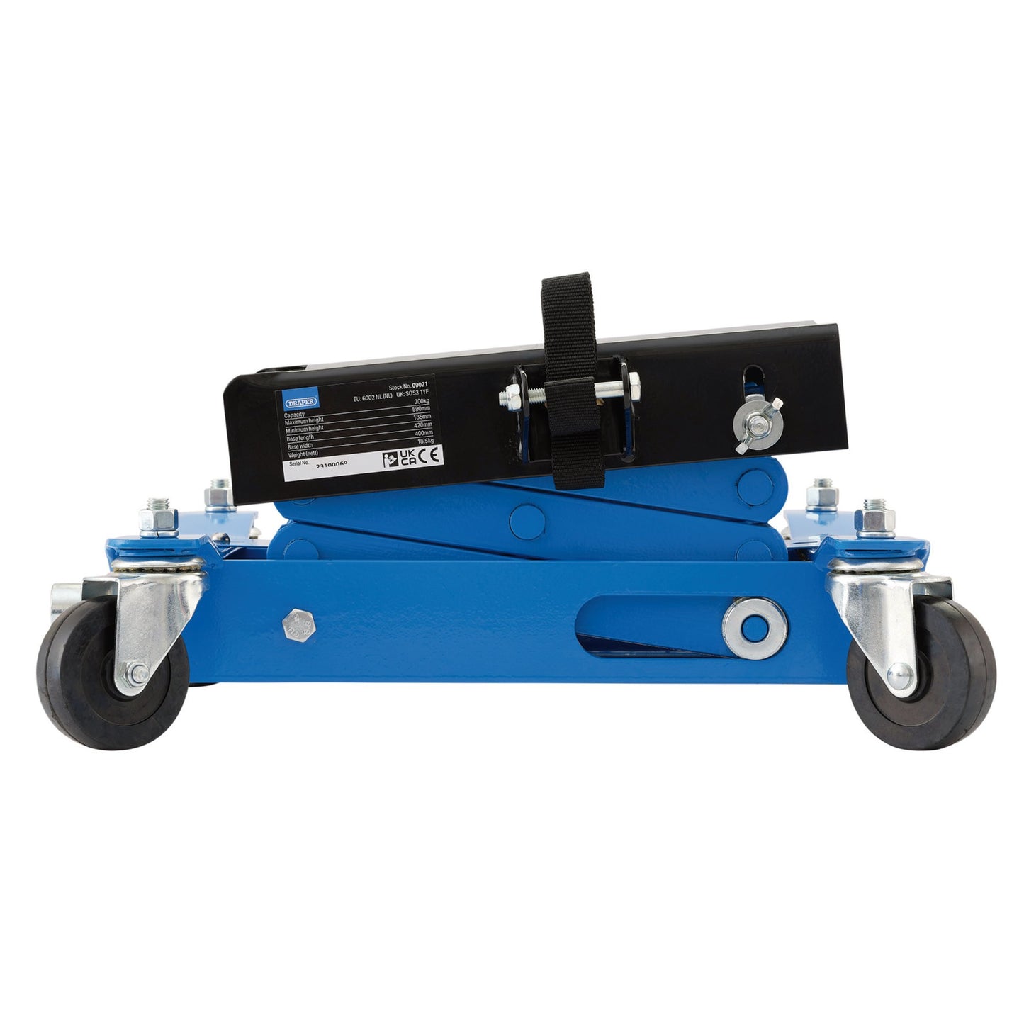Draper 200kg Floor Transmission Jack Height 185 to 590mm 09021