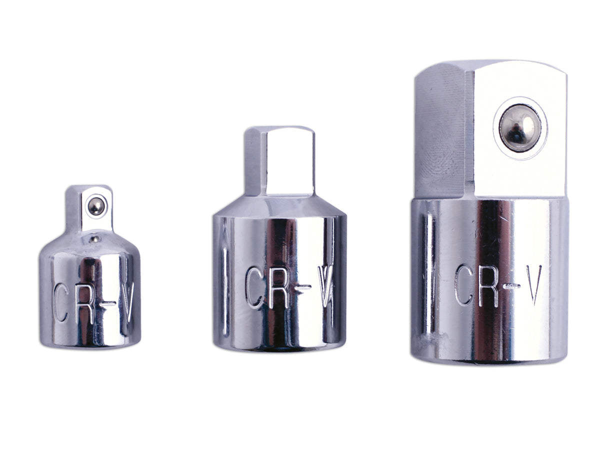 Laser Tools Convertor Reducer Adaptor Set 3pc Chrome 0950