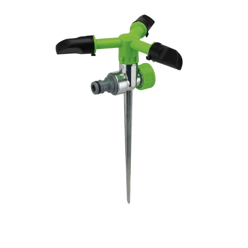 Draper Revolving Sprinkler coverage adjustment 71-143m² metal ground spike 09563