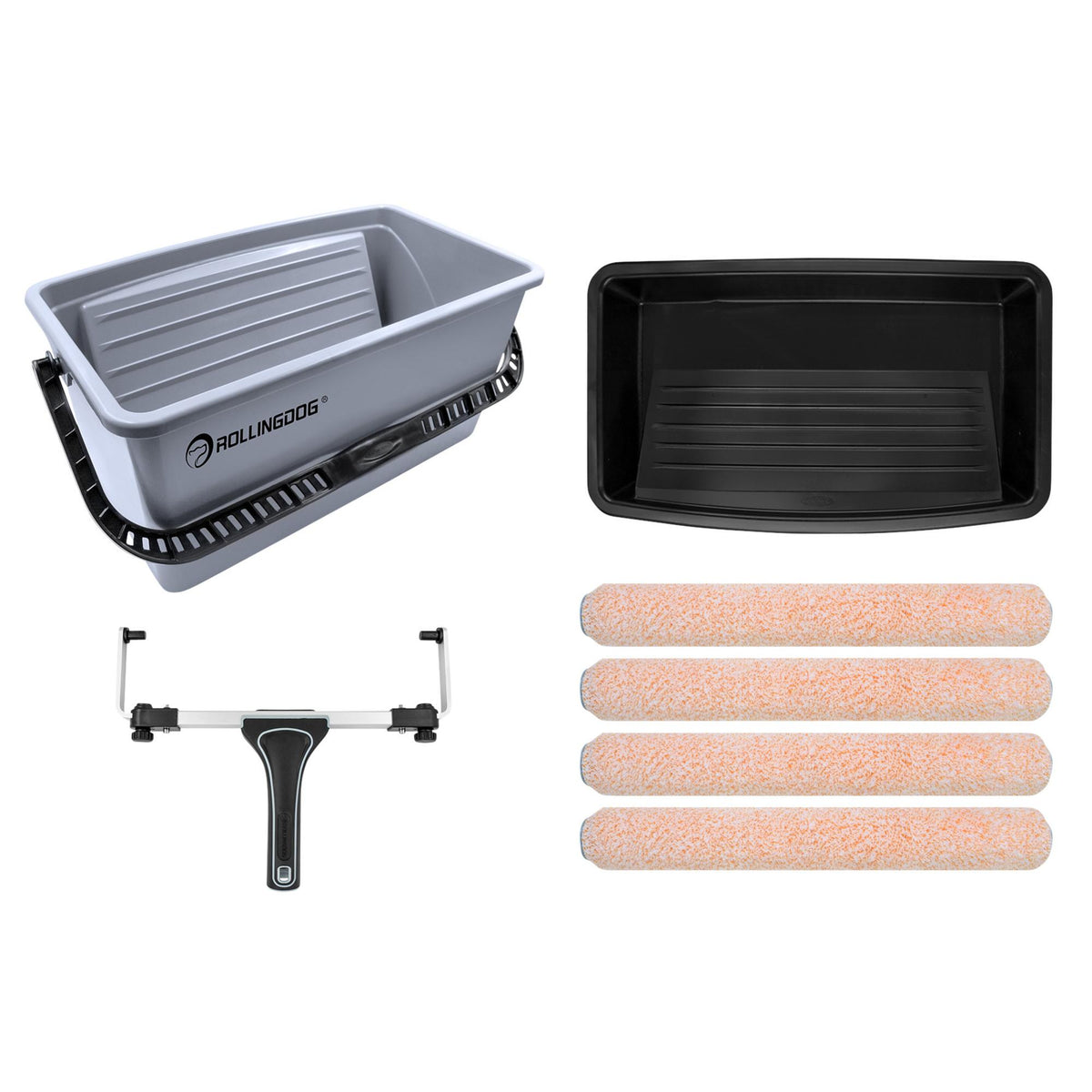 Rollingdog The Molossus Paint Roller Set 7 Piece With Adjustable Frame 09679