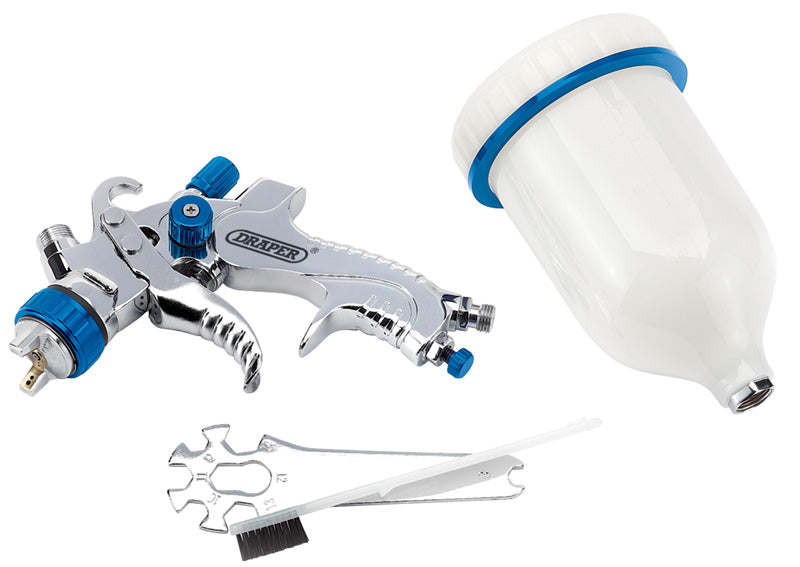 Draper Gravity Feed HVLP Air Spray Gun 600ml Fluid Nozzle Size 1.4mm 09706