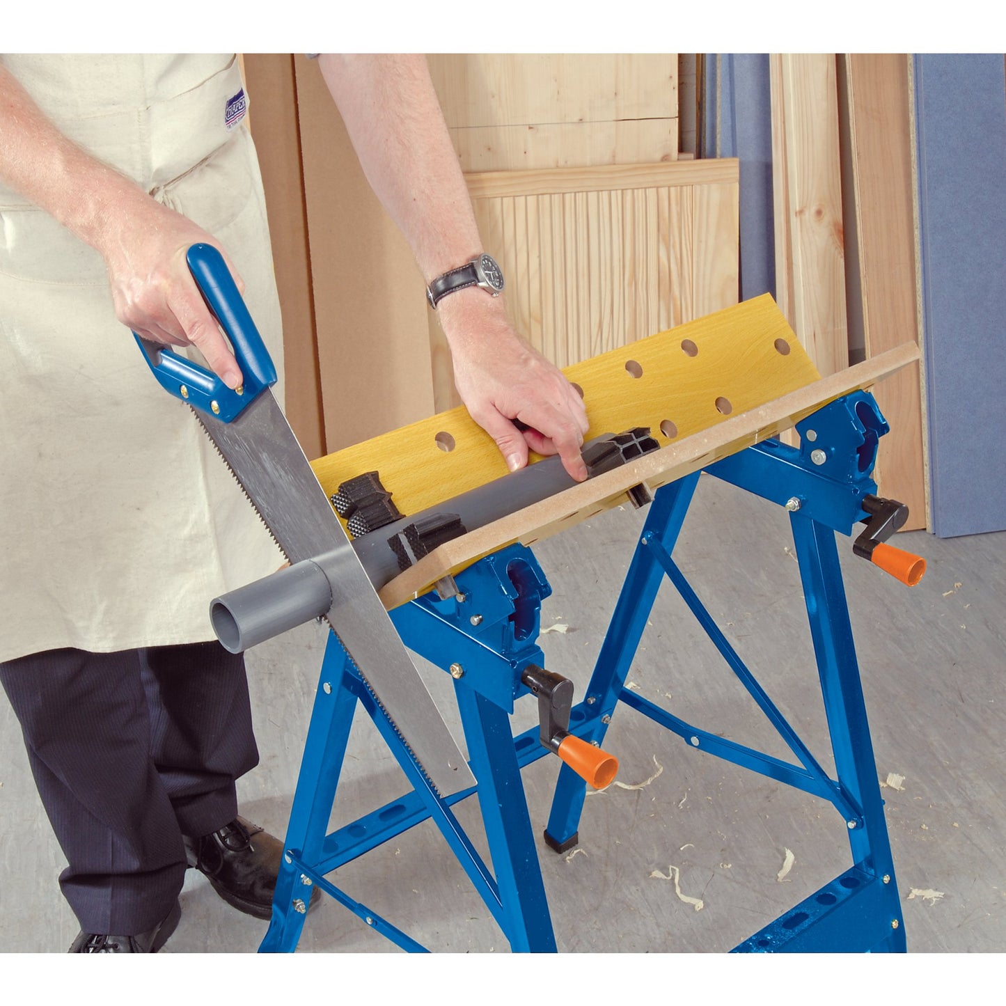 Draper Tilt & Clamp Fold Down Workbench 600 x 650 x 800mm Dual Clamping 09951