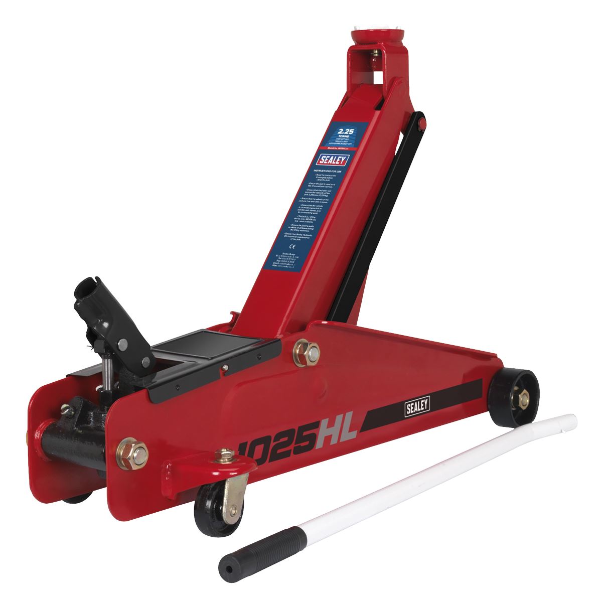 Sealey Trolley Jack 2.25 Tonne High Lift SUV Super Rocket Lift 1025HL