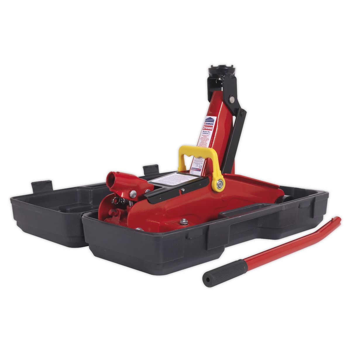 Sealey Trolley Jack 2 Tonne Short Chassis with Storage Case 1050CXD