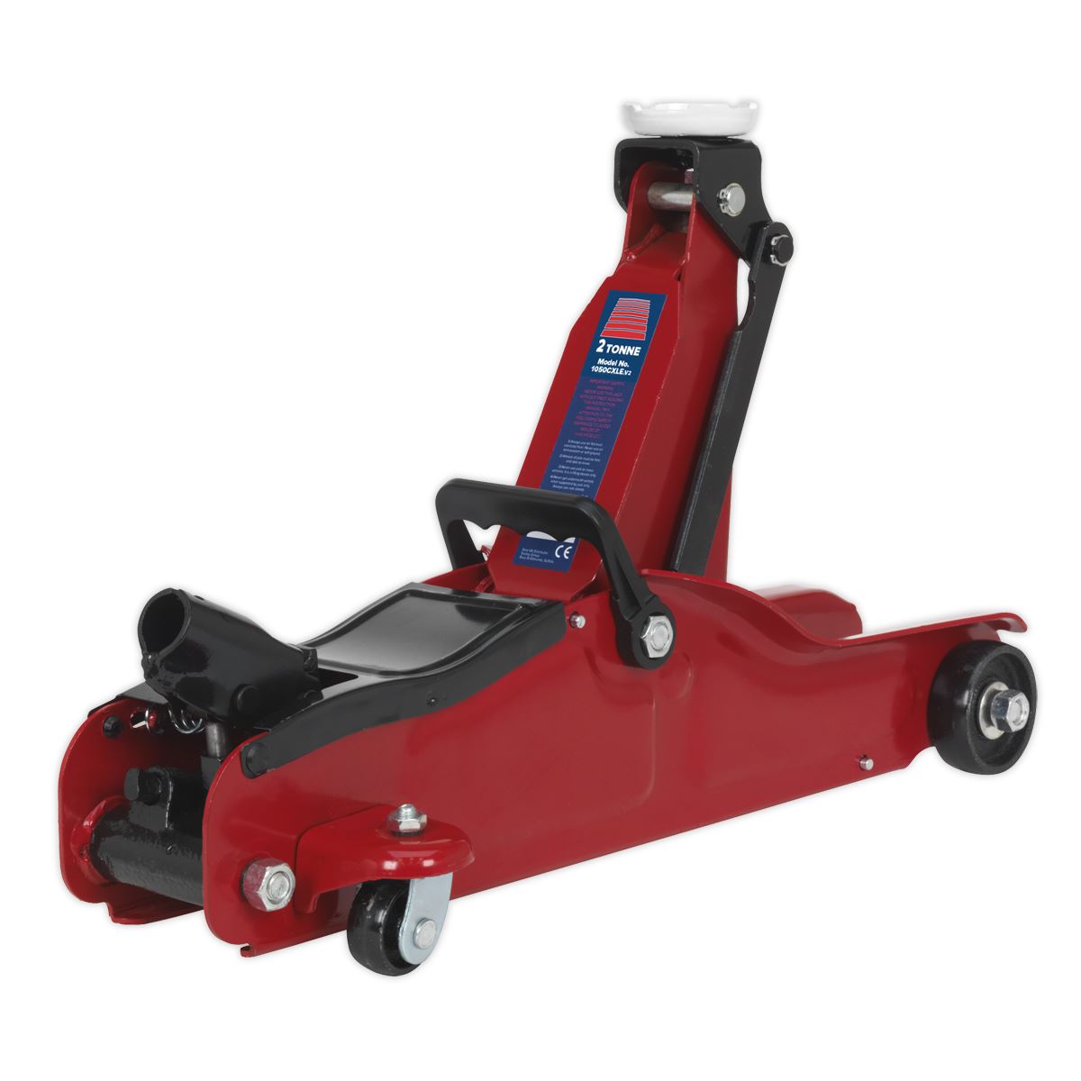 Sealey Trolley Jack 2 Tonne Low Profile Short Chassis 1050CXLE