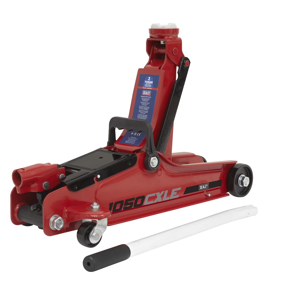 Sealey Trolley Jack 2 Tonne Low Profile Short Chassis 1050CXLE