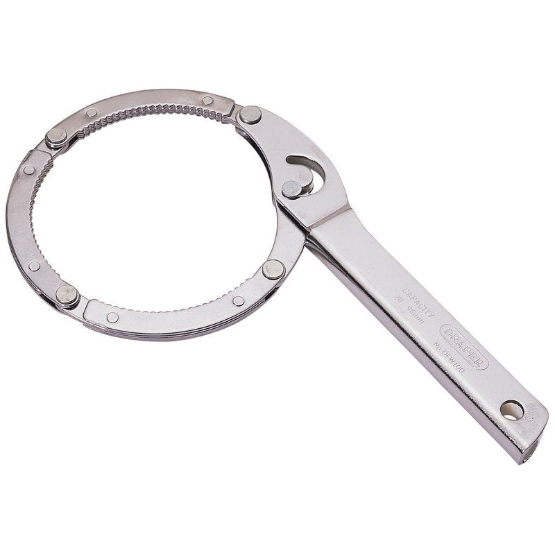 Draper Oil Filter Wrench 100mm Serrated Automatic Clamping Action 10784
