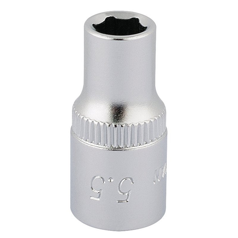 Elora 5.5mm Hexagon Socket 1/4"D Metric Standard Length Chrome Plated 11094