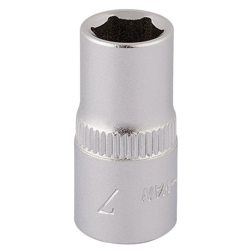 Elora 7mm Hexagon Socket 1/4"D Metric Standard Length Chrome Plated 11096