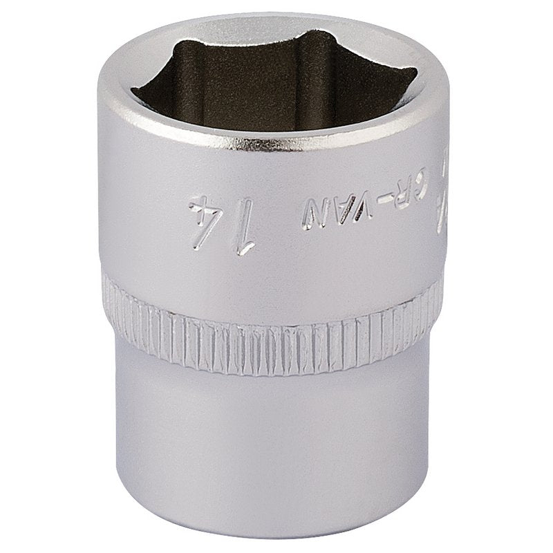 Elora 14mm Hexagon Socket 1/4"D Metric Standard Length Chrome Plated 11103