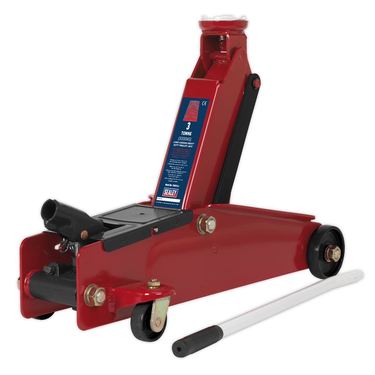 Sealey Trolley Jack 3 Tonne Long Reach Heavy-Duty 1153CX