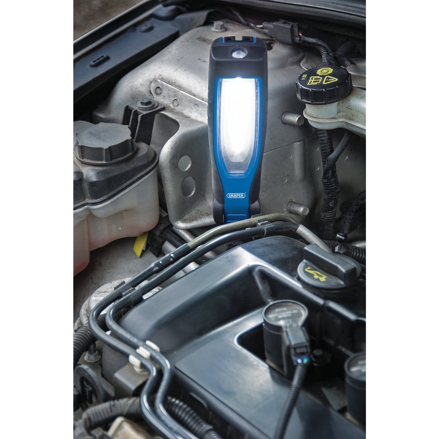 Draper COB SMD LED Rechargeable Inspection Lamp 7W 700 Lumens Blue Cable 11758