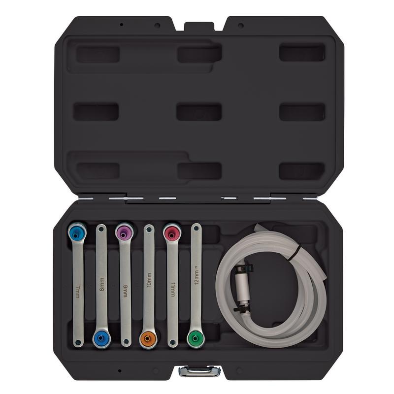 Draper Brake Bleeder Wrench Set 6 x 6-point Wrenches 7, 8, 9, 10, 11, 12mm 12395